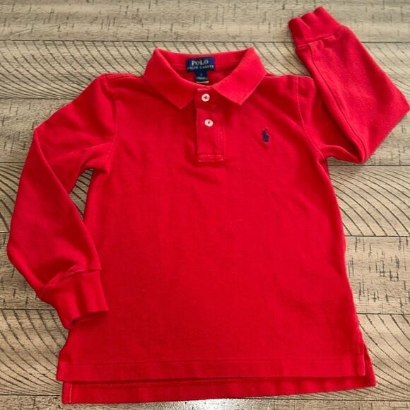 Sports car 🚘 red long sleeve Polo by Ralph Lauren cotton comfy - Picture 1 of 17